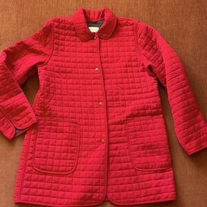 Jones New York Red Quilted Coat size S